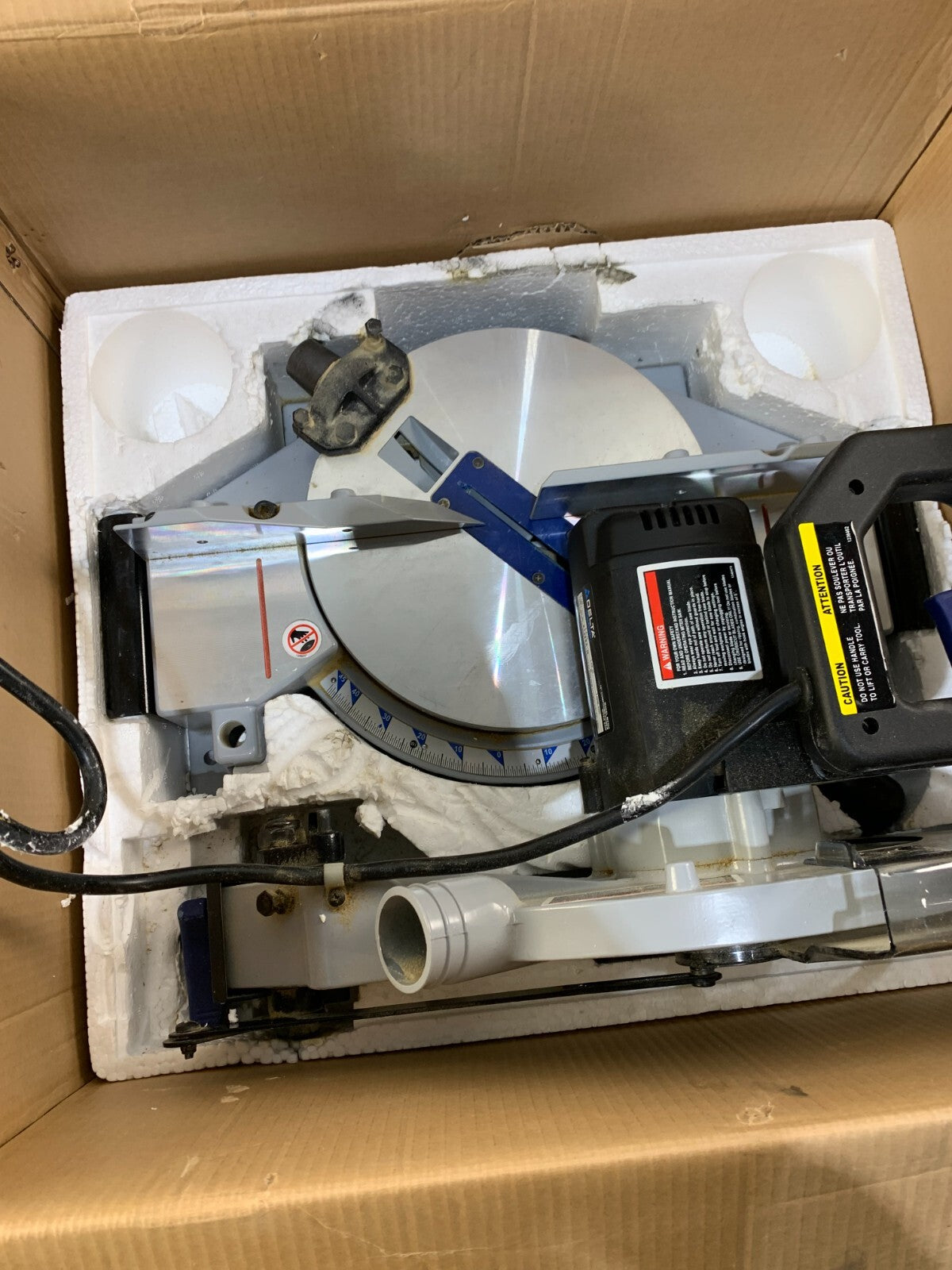 DELTA Shopmaster MS265 10” Compound Miter Saw W/ manual & blade