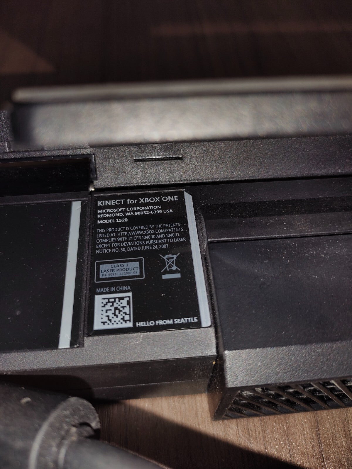Microsoft Xbox One Kinect Sensor Model Number 1520