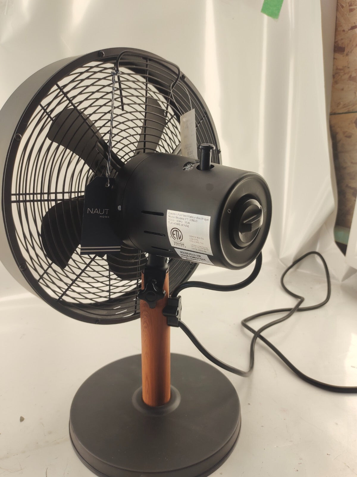 Nautica Black Pedestal Table Fan