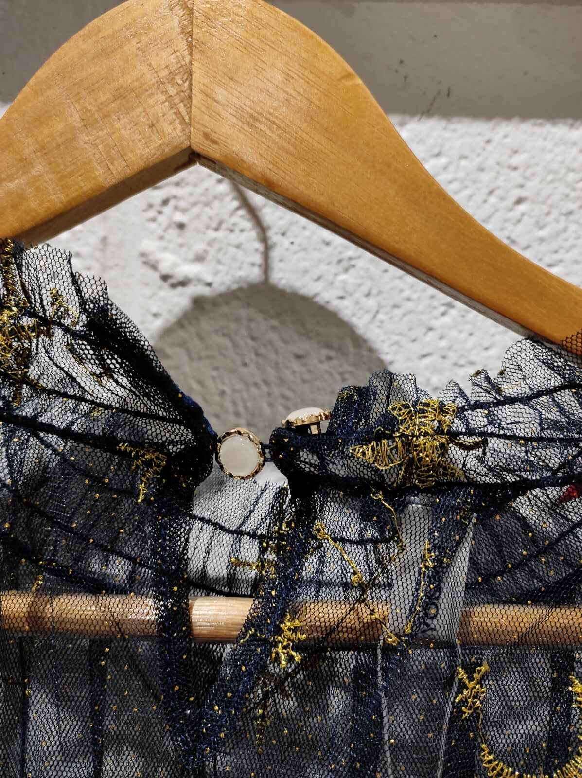 YOUMU Mesh Dress Overlay XL Black Gold