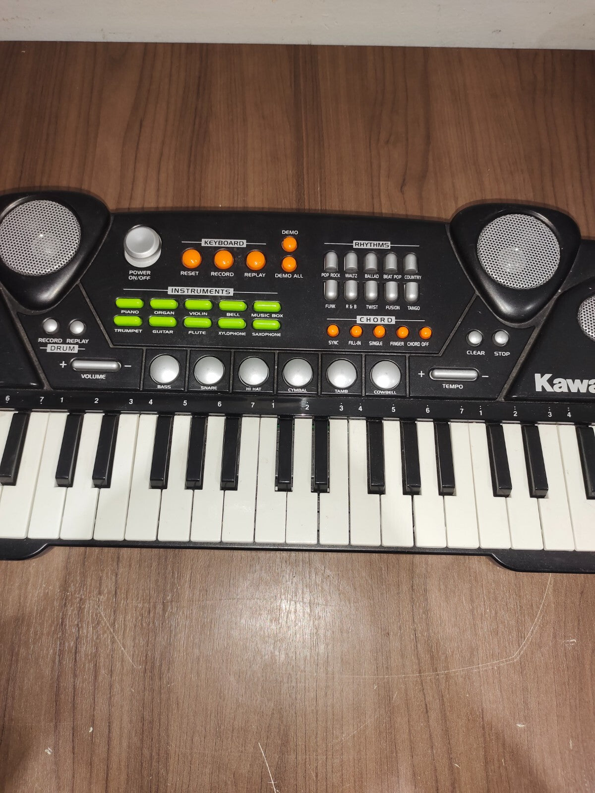 Kawasaki Silver 49 Key Keyboard Piano Battery Operated Multifunction