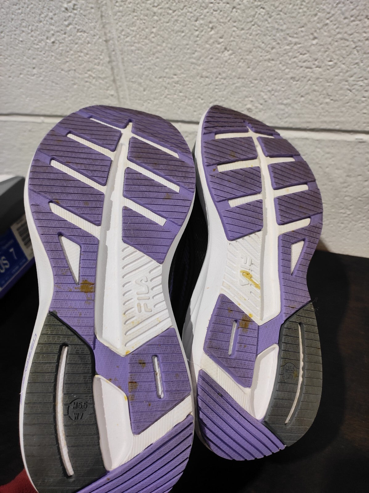 FILA Women's Suspence Trail Running Sneaker Shoes Grey/Purple US-7