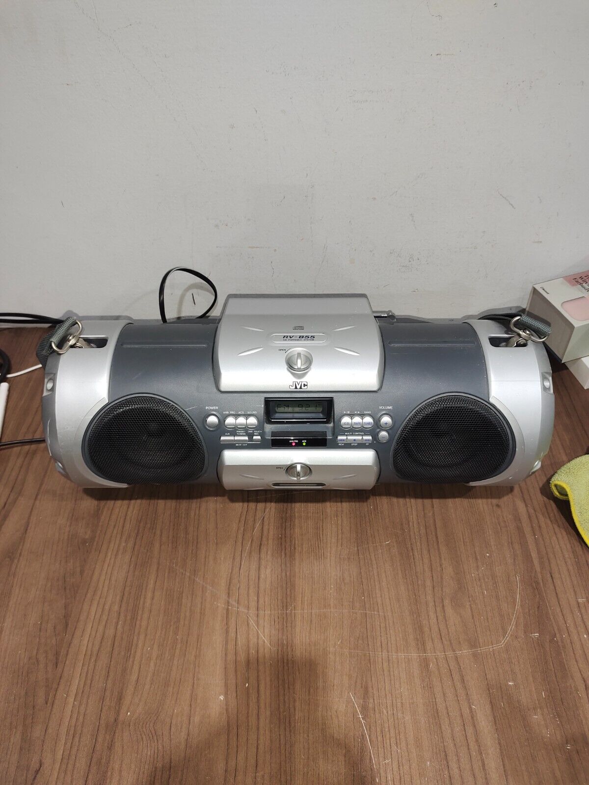 JVC Kaboom RV-B55GY Boombox CD Radio Tuner