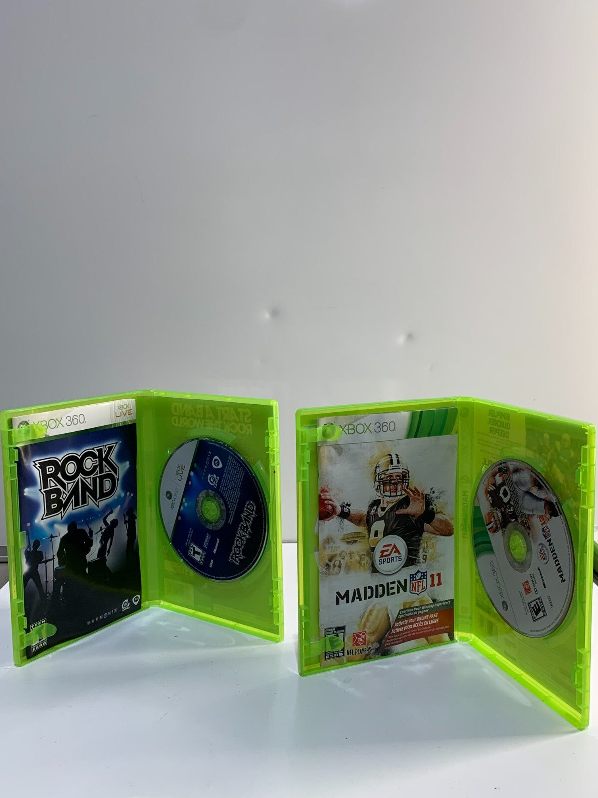 Lot of 2 Xbox 360 games, Madden NFL 11 & Rock Band