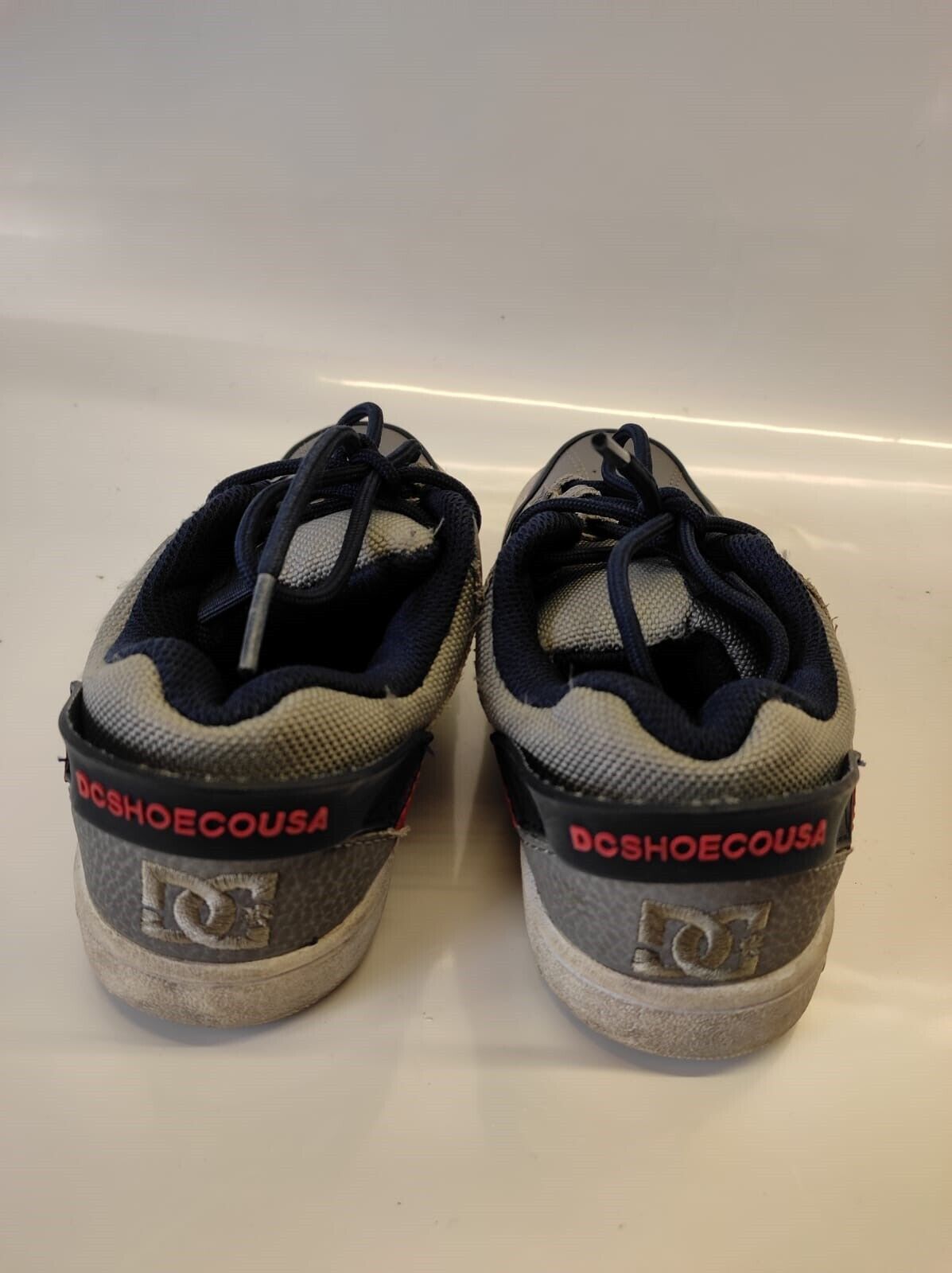 DC Youths Syntax Leather Suede Shoes Black gray Size 2