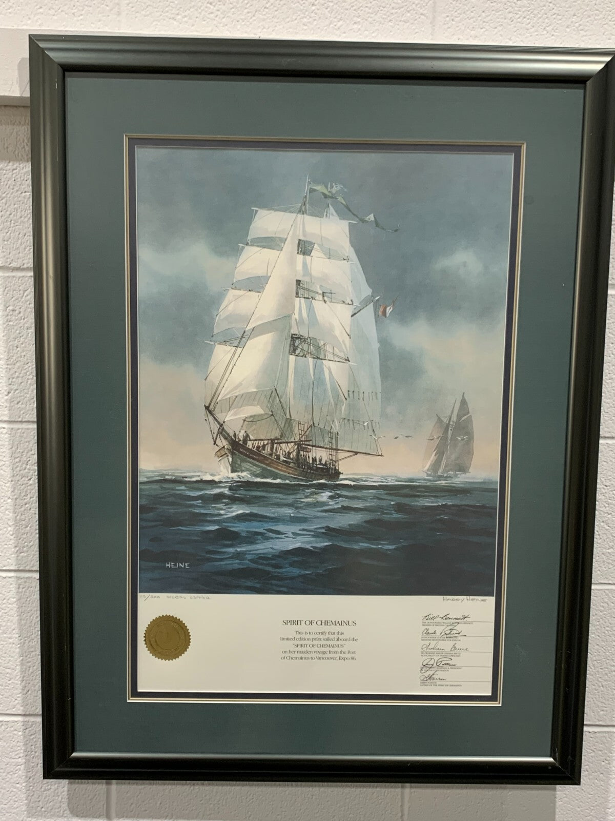 "Spirit of Chemainus"... limited edition print by Harry Heine, 115/300