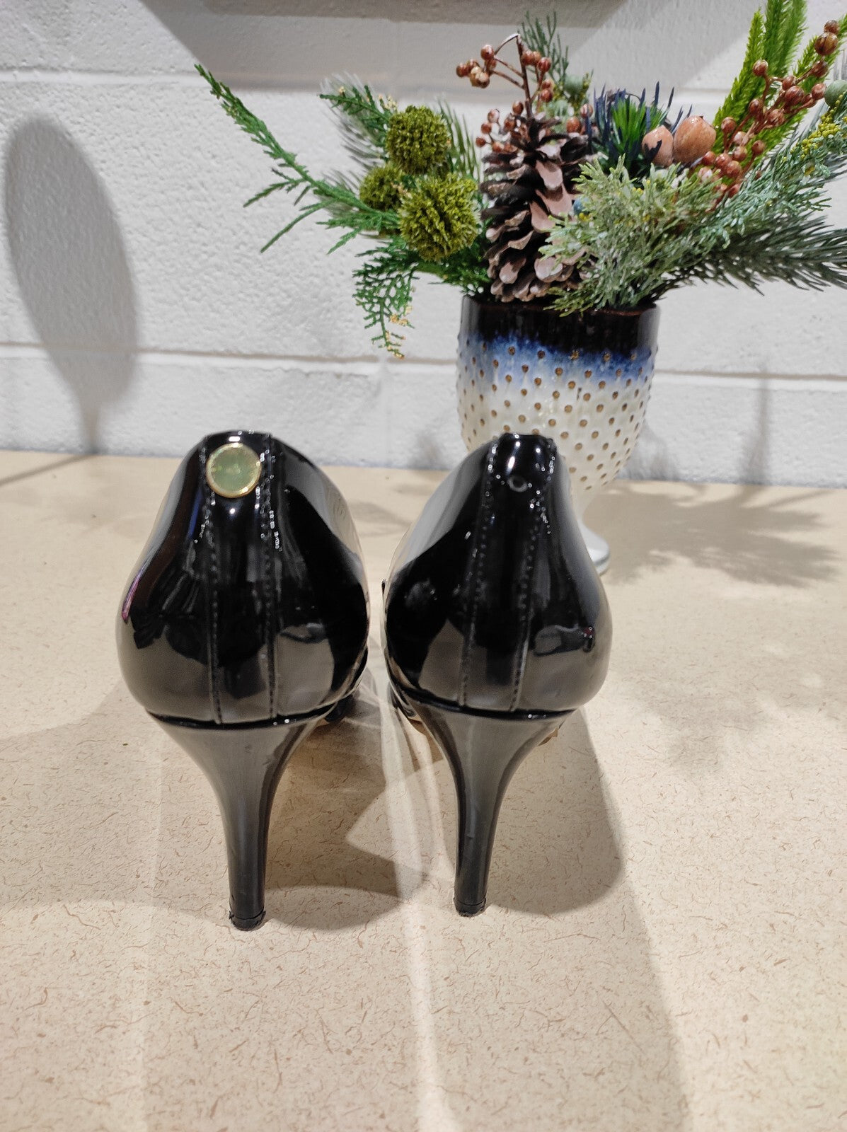 Madden Girl Women's Lidia Pump High Heels Stilettos Shoes Patent Black Size- 8.5