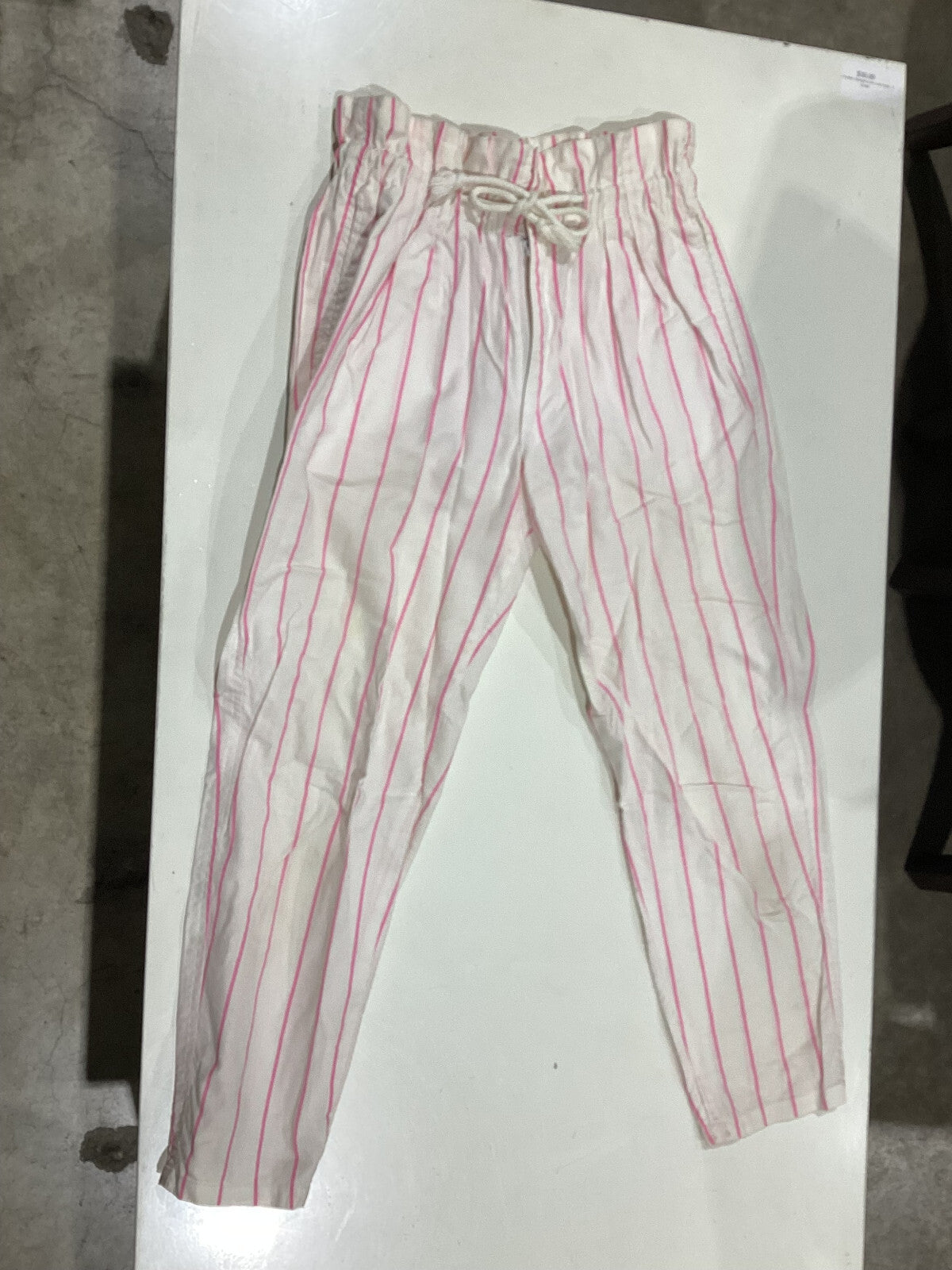 Summer Cotton Light Pants With Stripes
