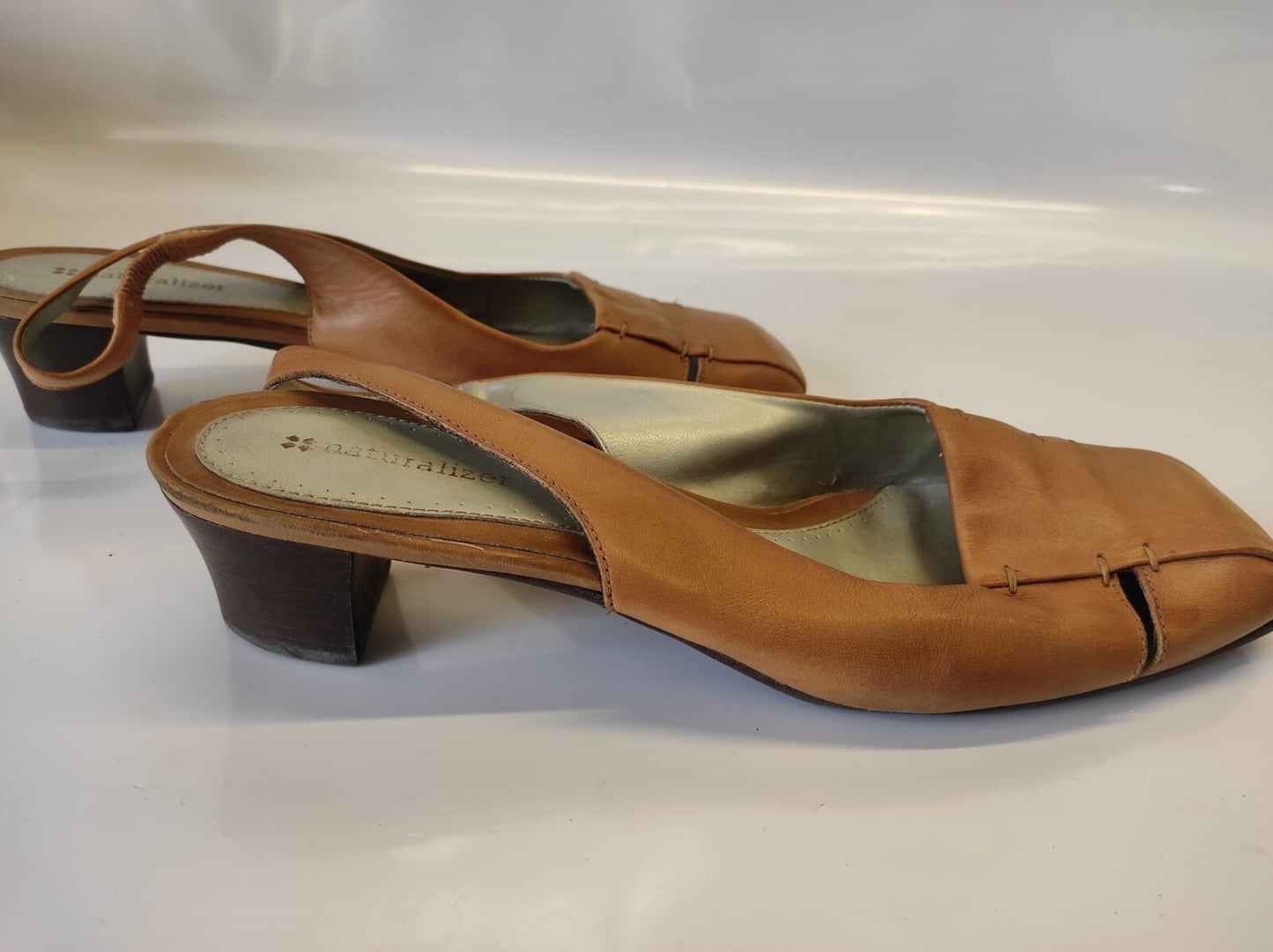 Naturalizer womens open toe slingback ankle buckle heeled sandals 7