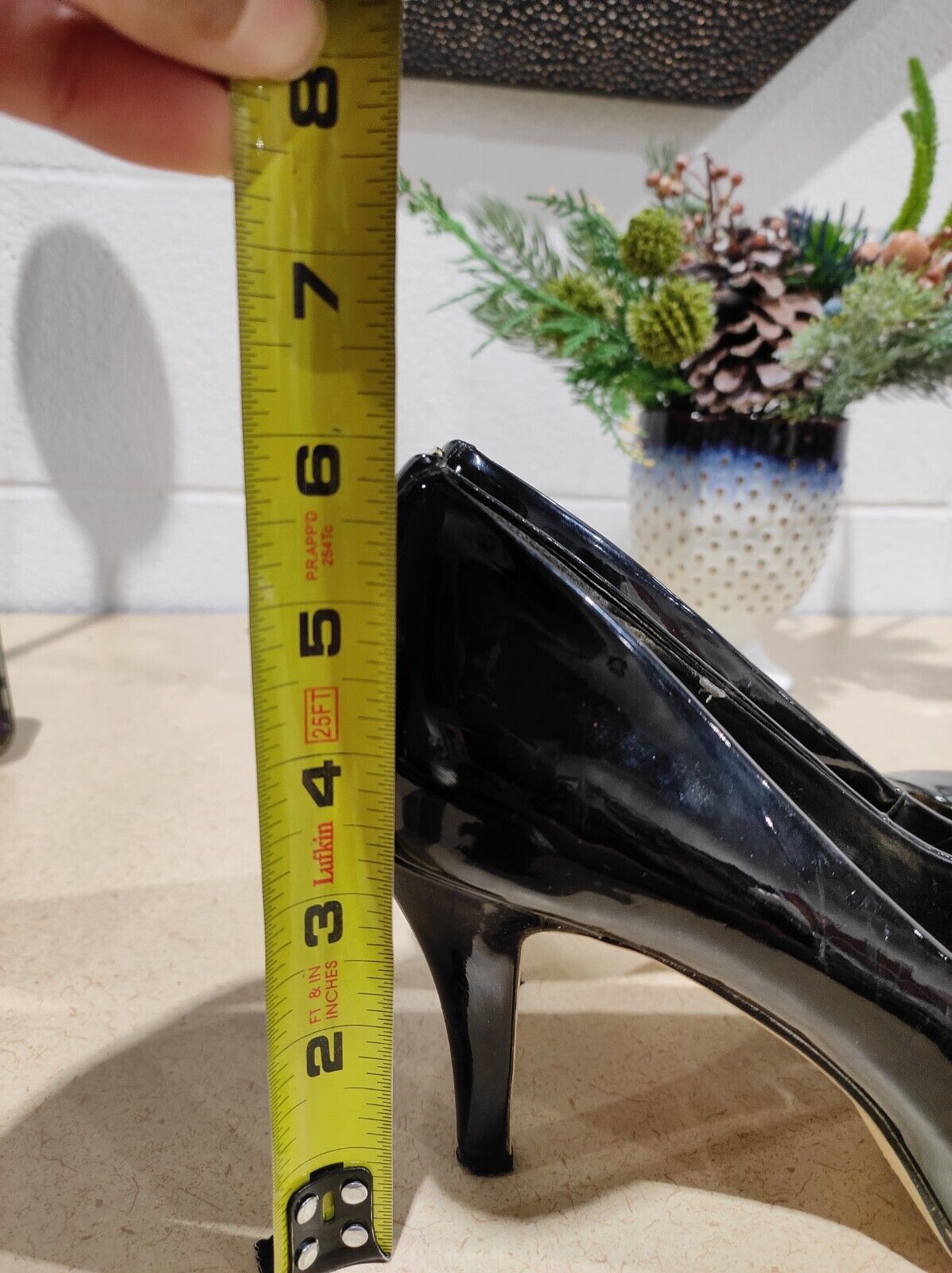 Madden Girl Women's Lidia Pump High Heels Stilettos Shoes Patent Black Size- 8.5