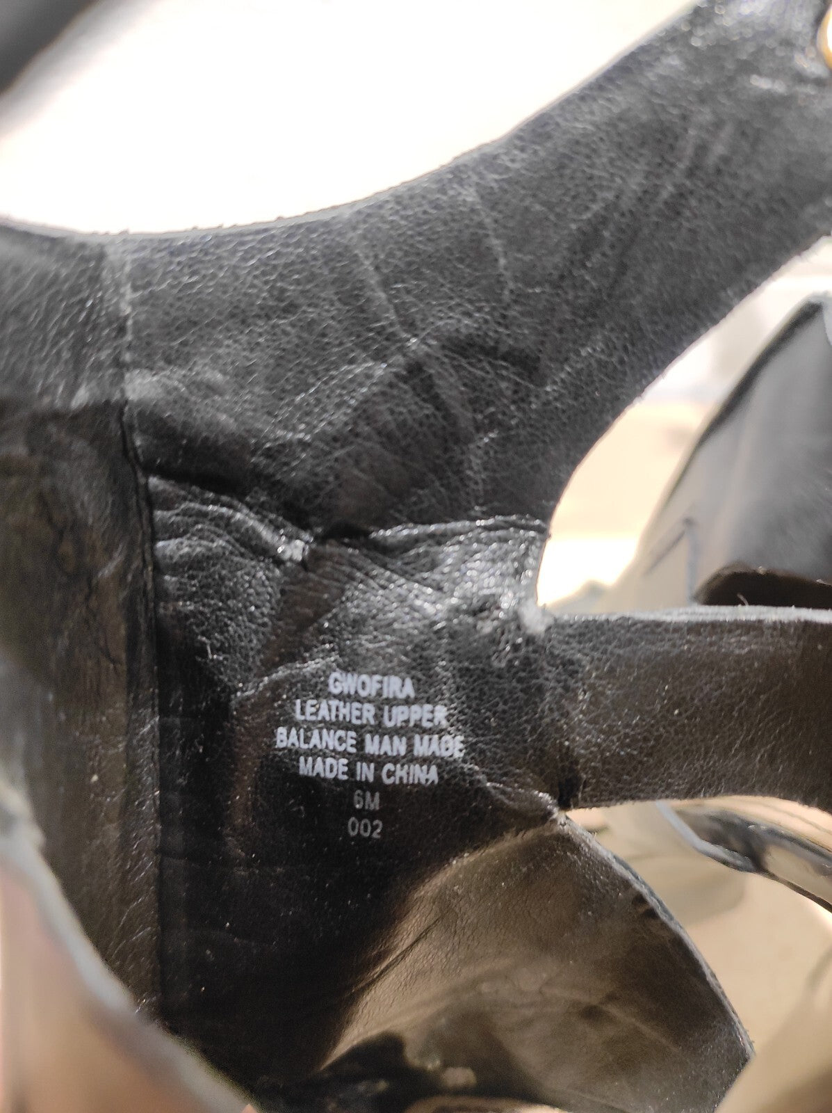 Guess Stilleto Heels women's sandals Size 6M Black leather