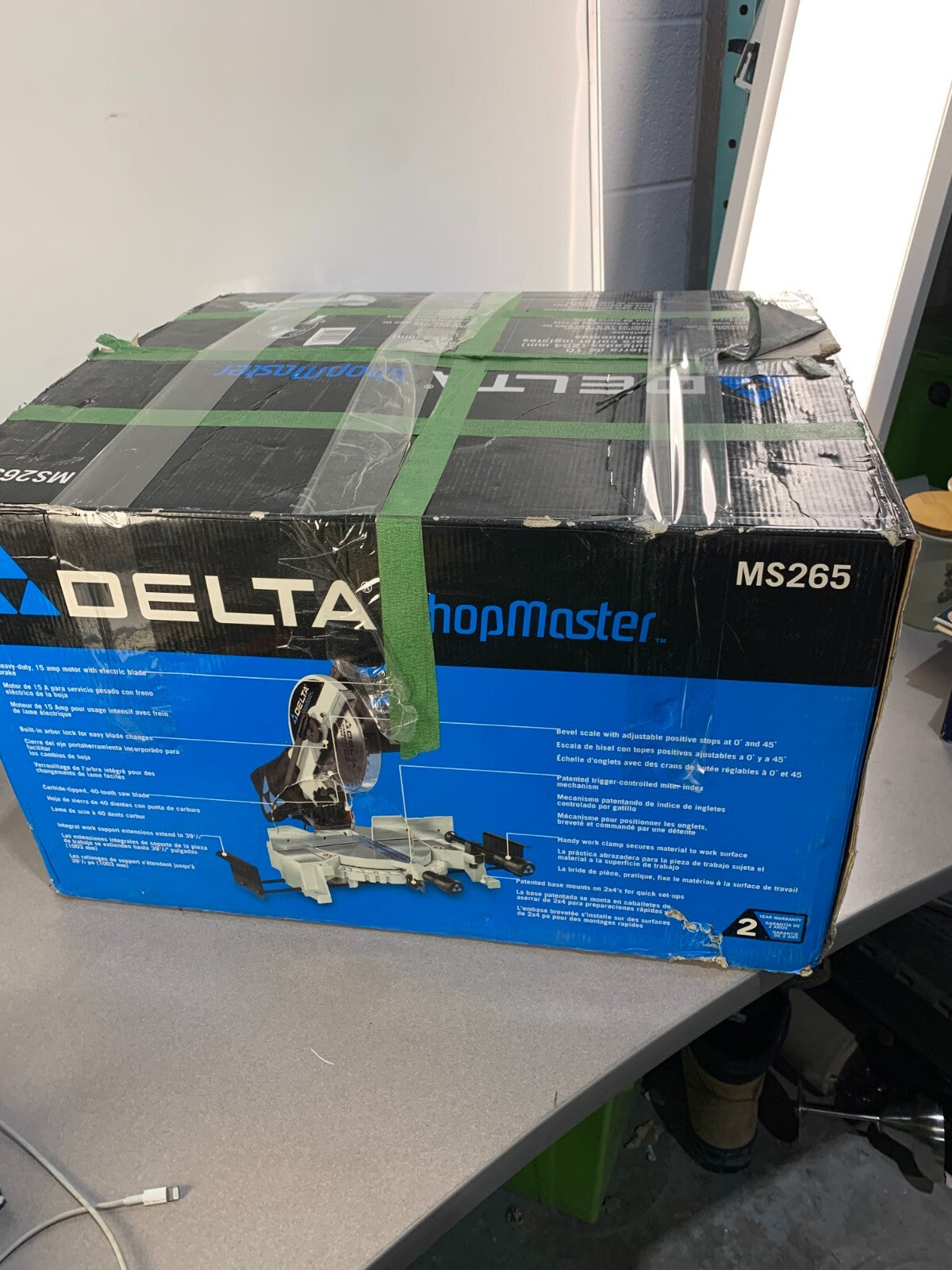DELTA Shopmaster MS265 10” Compound Miter Saw W/ manual & blade