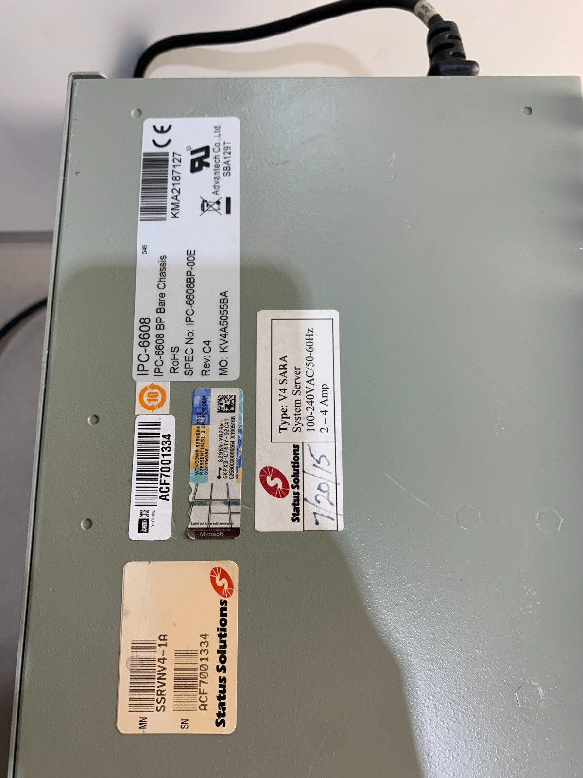 Advantech IPC-6608 BP Bare Chassis Industrial Computer IPC-6608