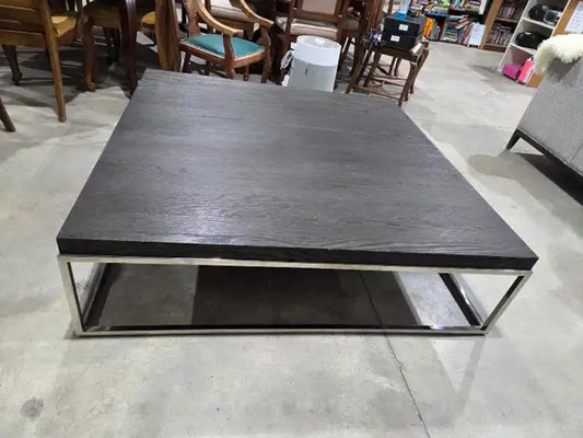 Restoration Hardware Nicolas 52" Square Oak Coffee Table