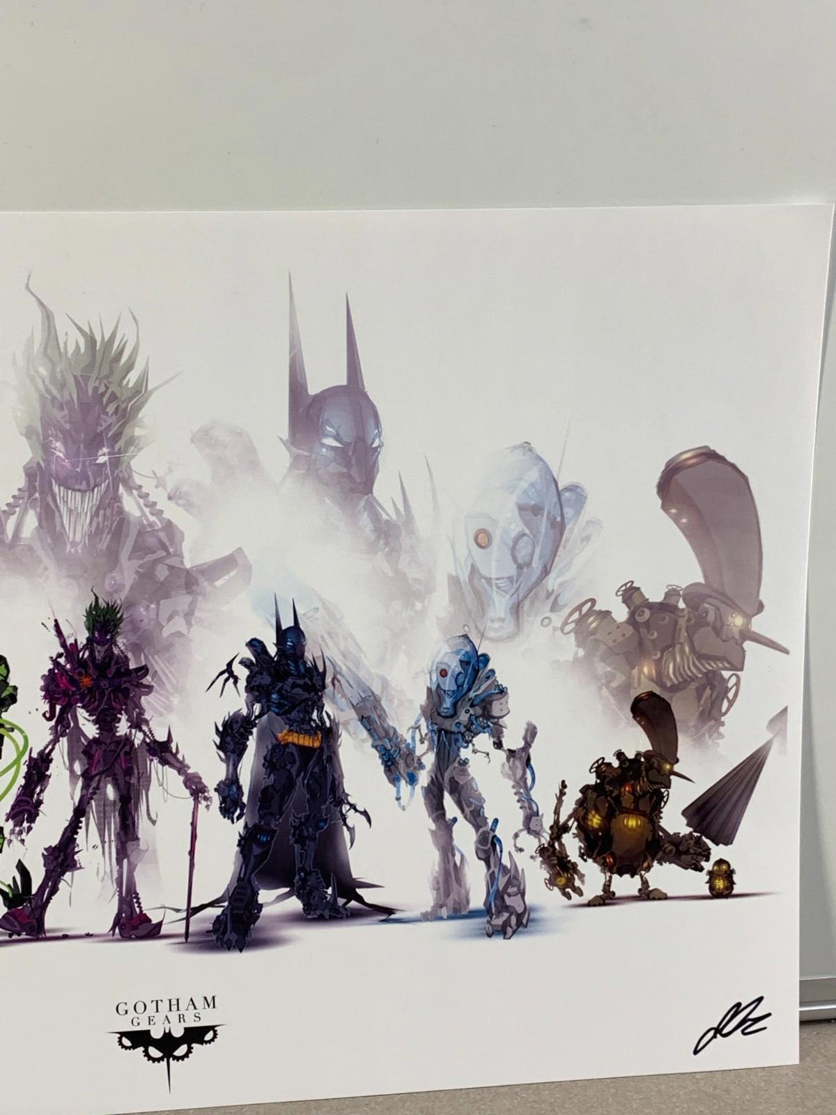 Signed Gotham Gears Print Poster by Chasing Artworks Batman Joker Bane - J3