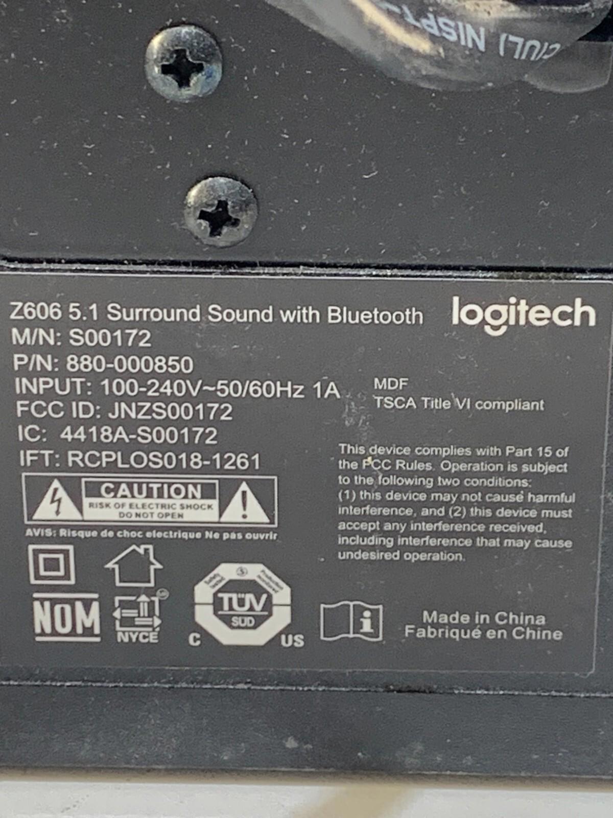 Logitech Z606 5.1 Surround Sound Speaker Bluetooth Subwoofer only 160WATT
