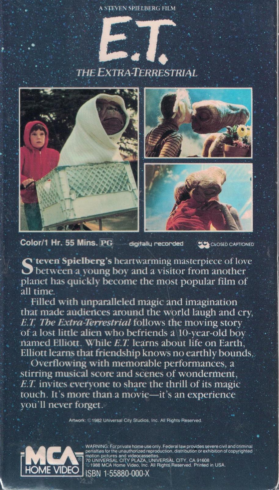 "E.T. the Extra-Terrestrial" VHS - Journey into the Extraordinary! π½π²πΌ