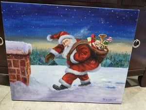 Santa Claus Painting - Canvas