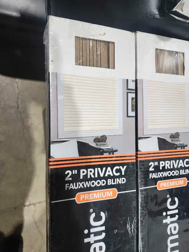 Shade-O-Matic Fauxwood Blind x2 - 24x48"