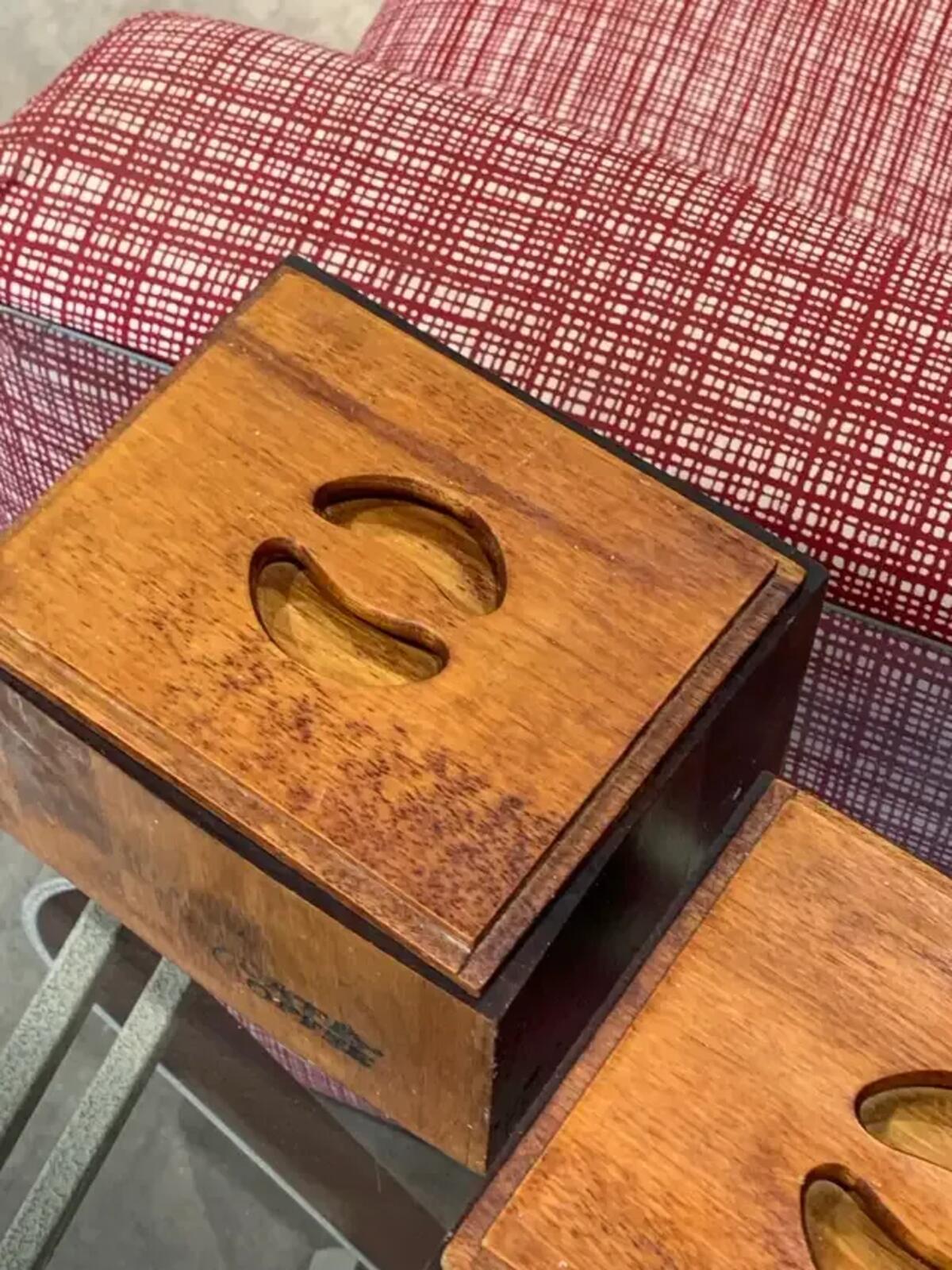 Wooden Tea and Coffee Boxes - set of 2