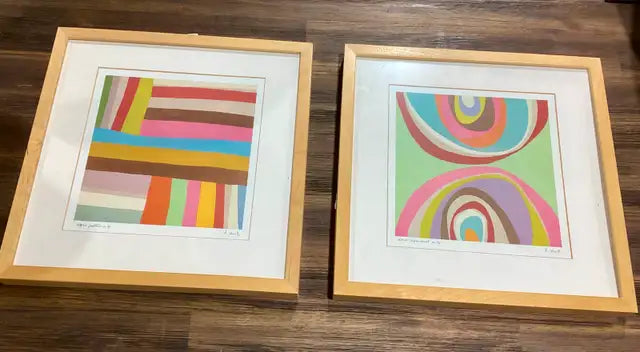 Vintage IKEA Framed prints titled “Colour Pattern 4” by D Van B