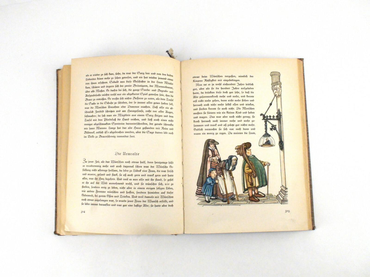Bechstein: Märchen Und Sagen, German Children's Stories - Woven Hardcover, 1940