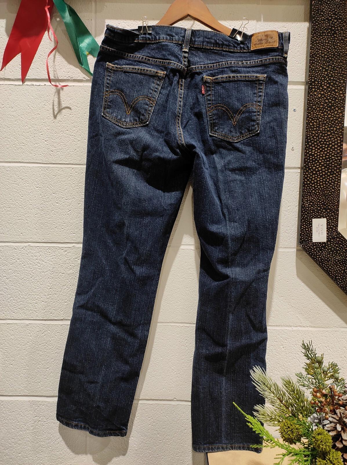 Vintage Levis 505 Straight Leg Mom Jeans Size 12 S Dark Wash USA