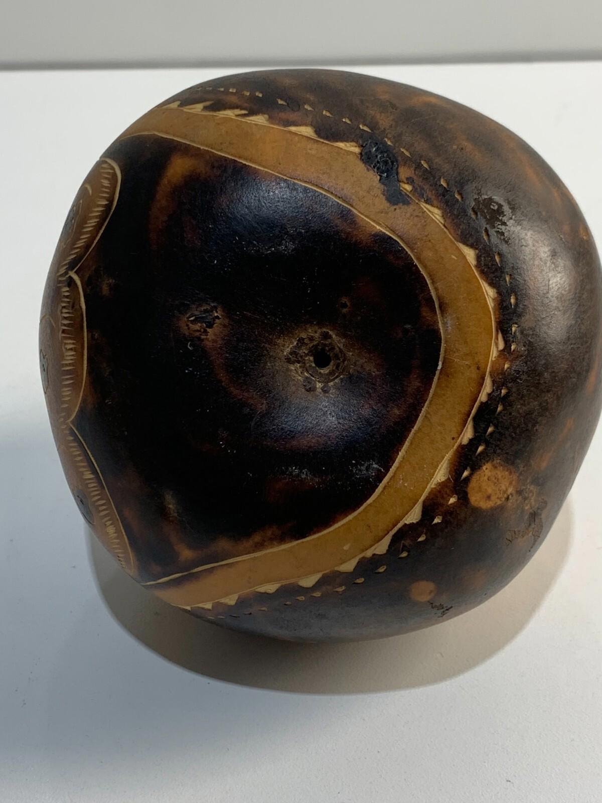 Large Folk Art Gourd Doll - Handmade Peru
