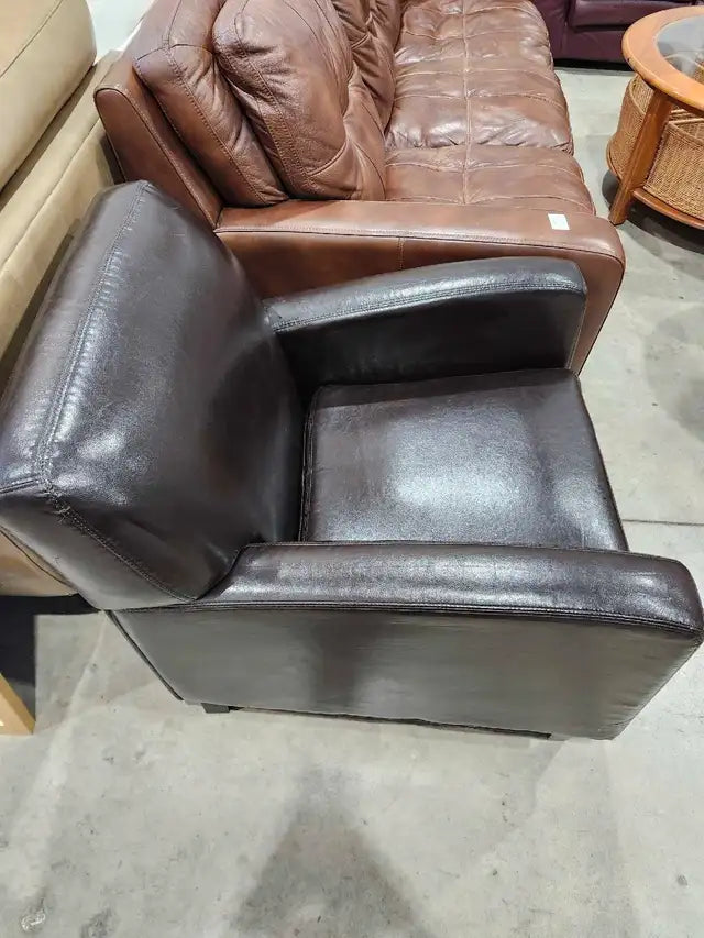 Faux Leather Arm Chair