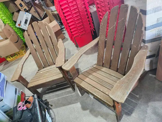 Wooden Outdoor Adirondack Chairs - 2 available