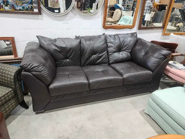 Leather 3-Seater Sofa