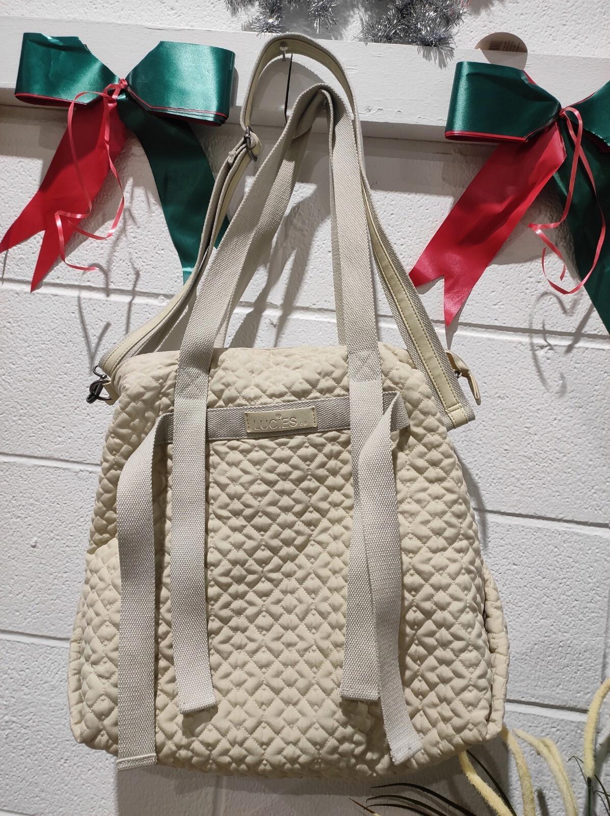 Lucies.ca Large Tote Bag Travel- Beige