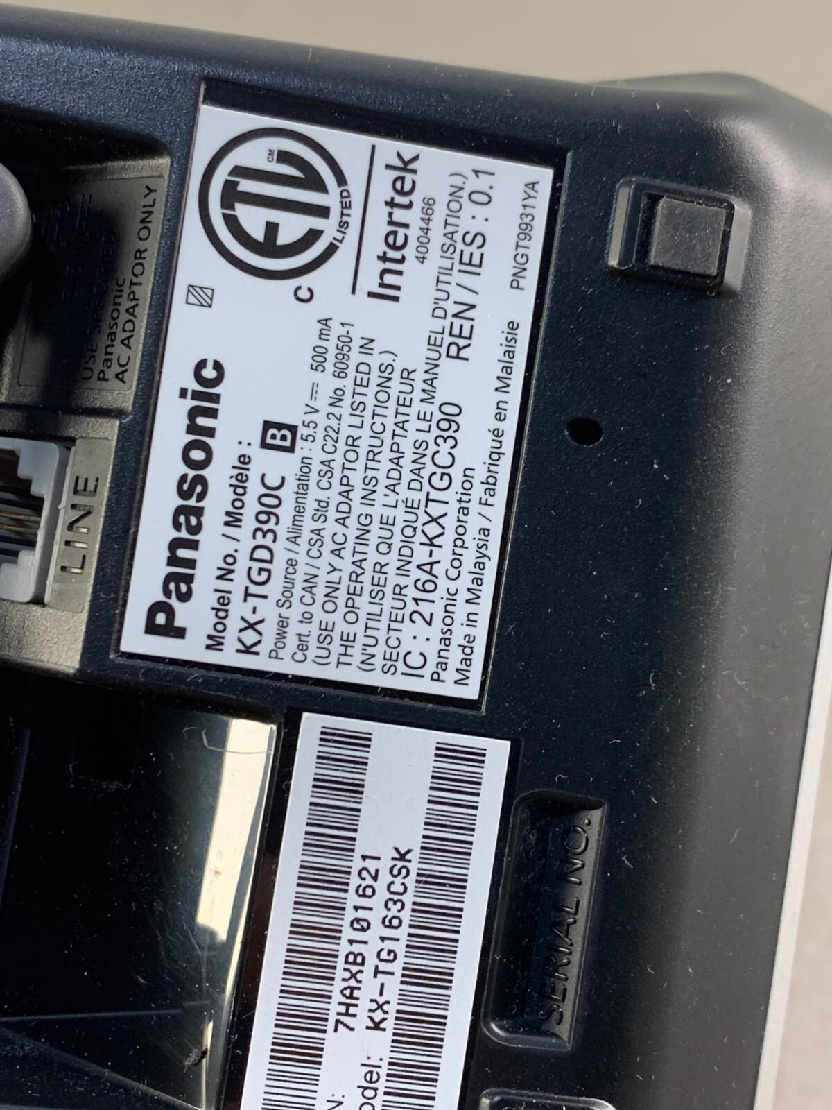 PANASONIC KX-TGD390C Cordless Phone with Answering Machine and Call Blocker