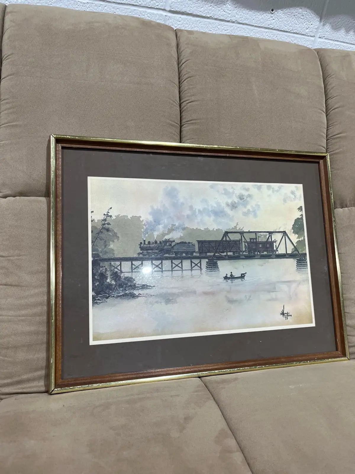 Vintage framed print art