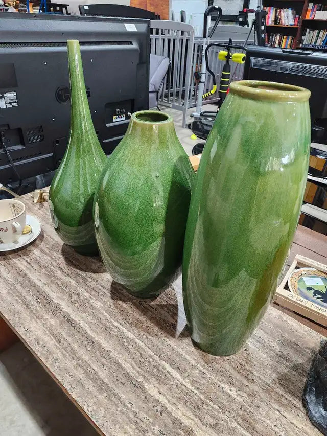 Green Vases - 3 available