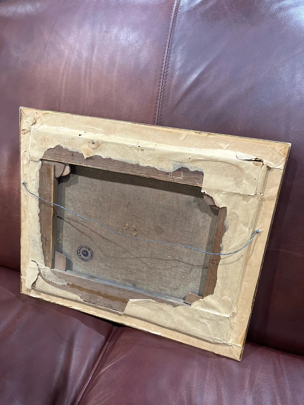 Unique Old vintage painting on canvas framed