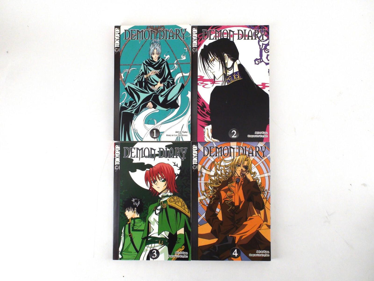 Demon Diary Manga LOT Volumes 1 - 4 Tokyo Pop