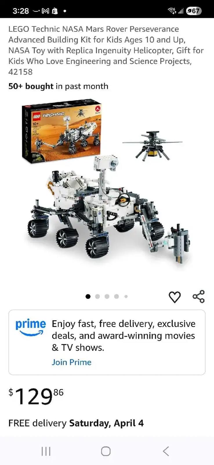 LEGO Technic NASA Mars Rover Perseverance