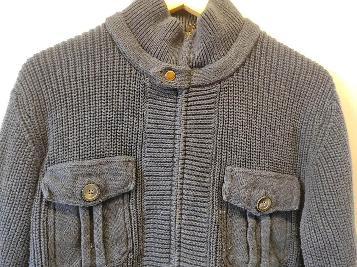 Roots Canada Size L blue men's sweater jacket