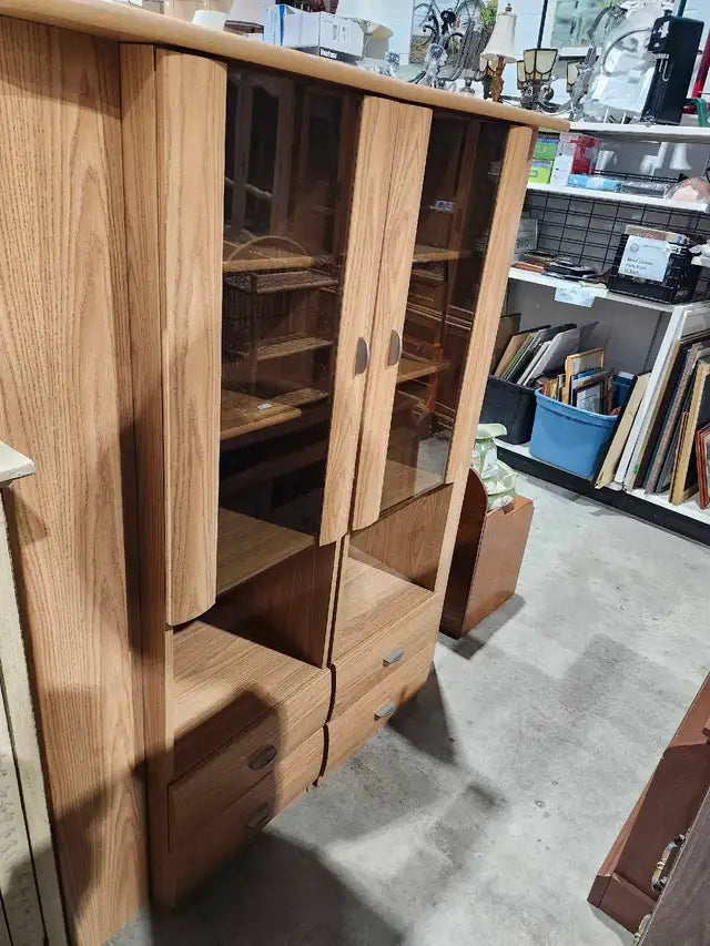 Wooden Double Display Cabinet