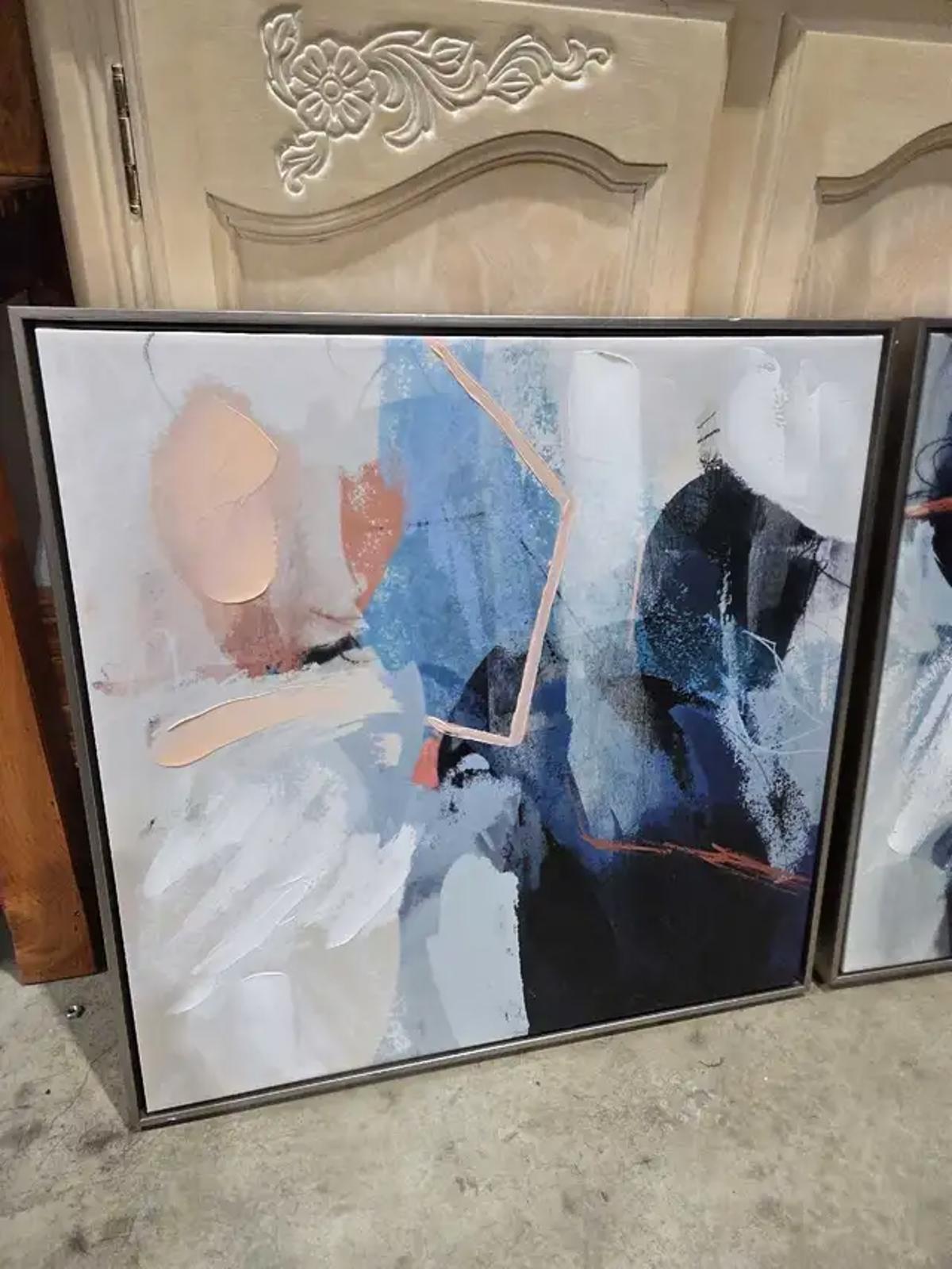 Framed Original Abstract Wall Art - 2 Available