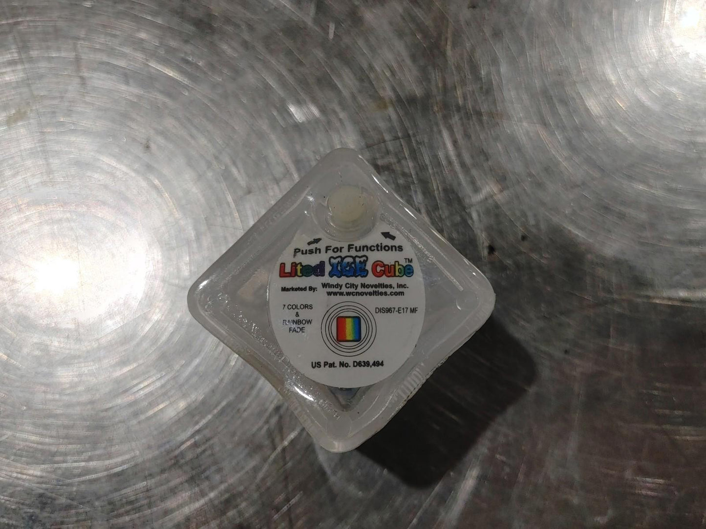 Good Condition Lot of 4 Mini Lited Ice Cubes Tested Working Clear