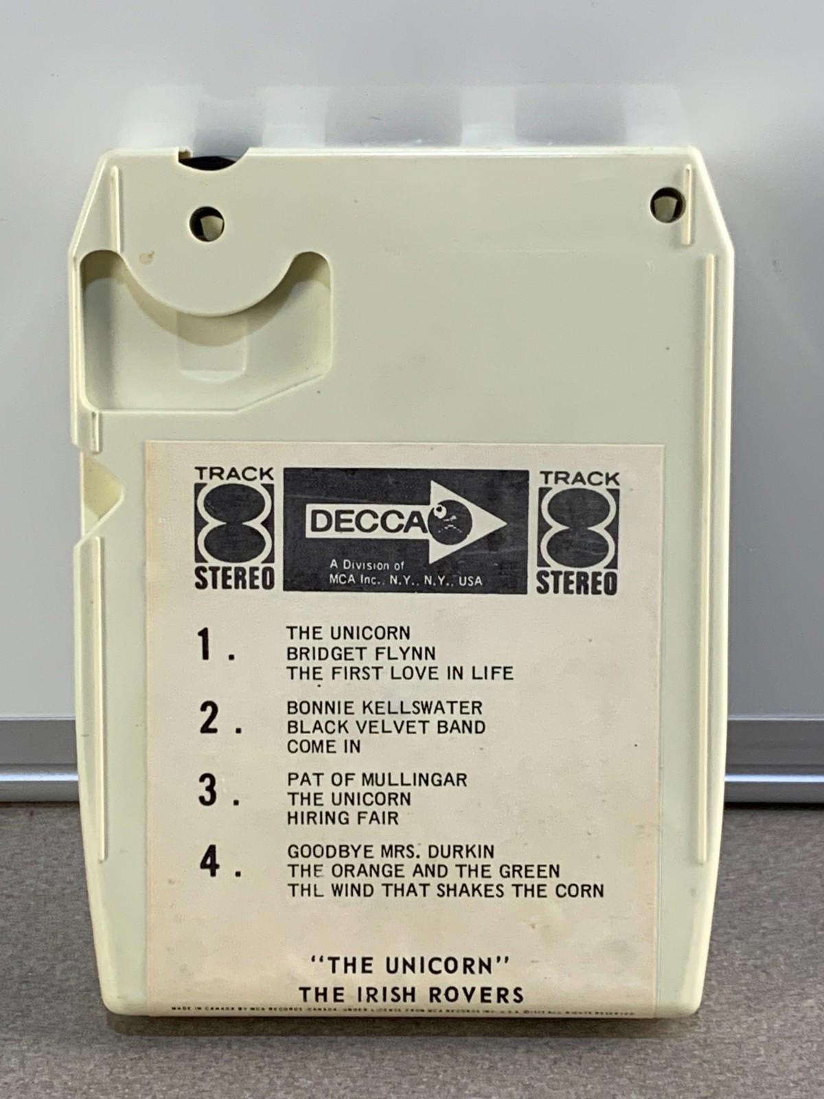 THE IRISH ROVERS "THE UNICORN" 8 track tape