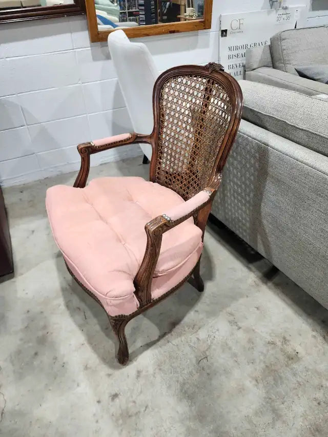 Vintage Cane Pink Chair