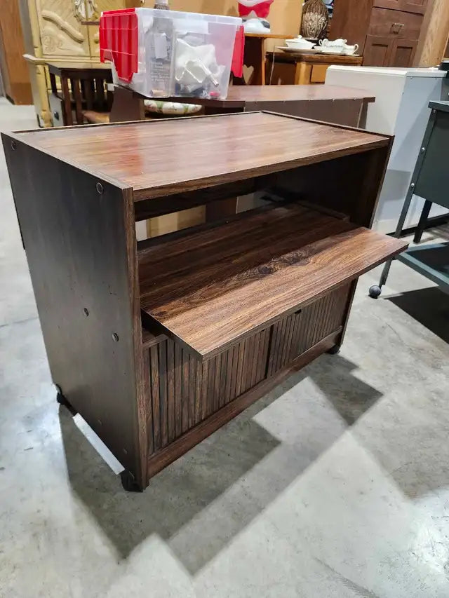 Rolling Wood Cabinet