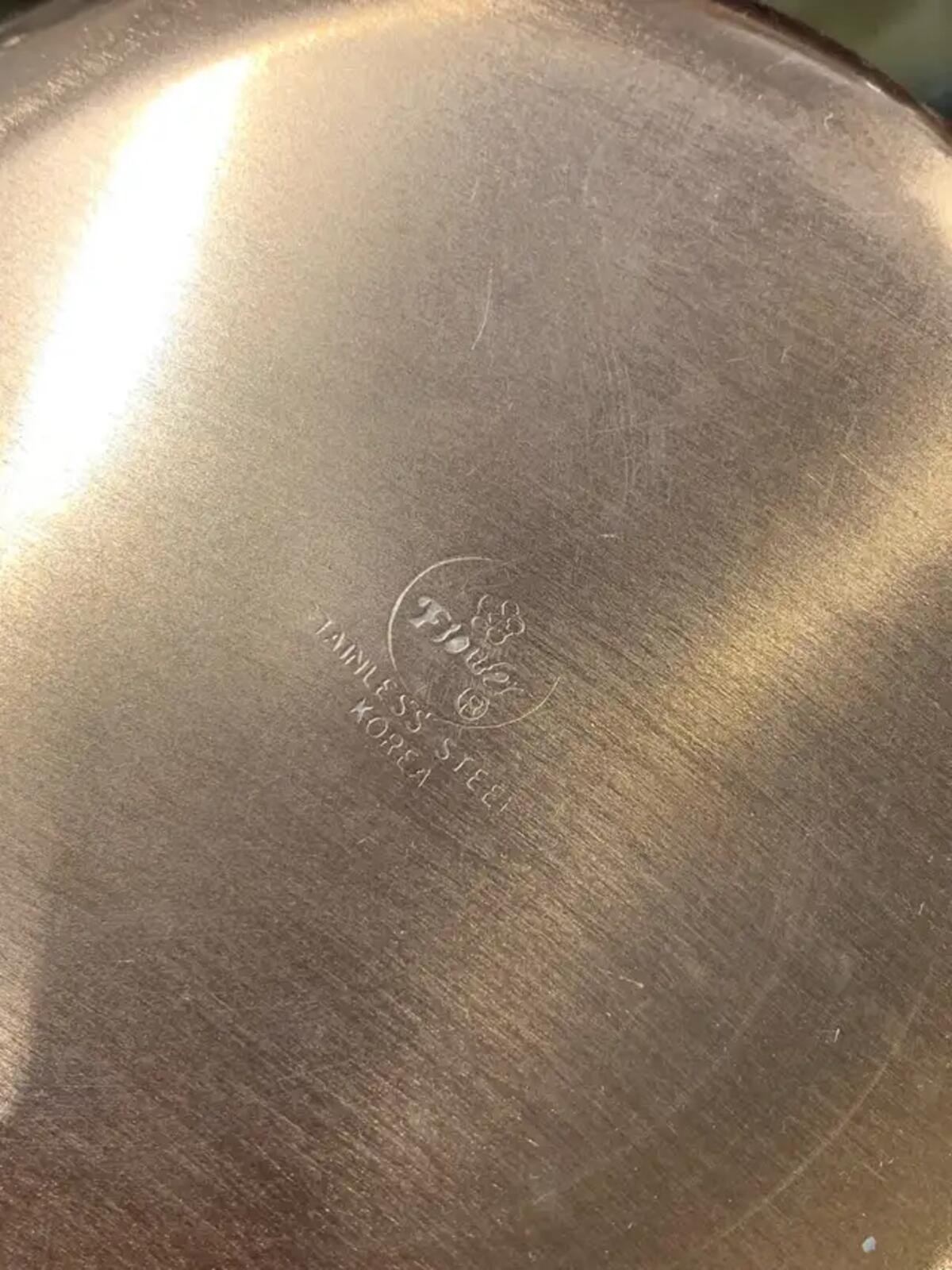 Vintage Stainless Steel and Copper bottomed Cookware Set