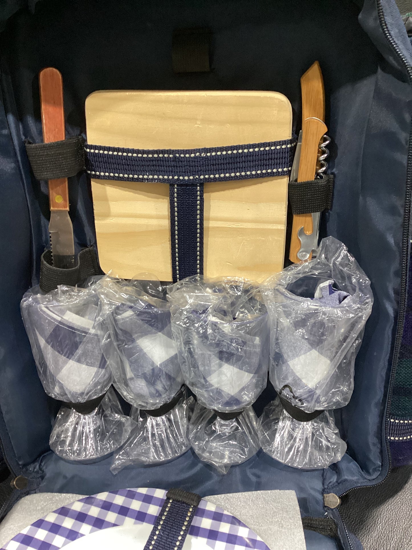 Picnic Backpack with Blanket & Accessories