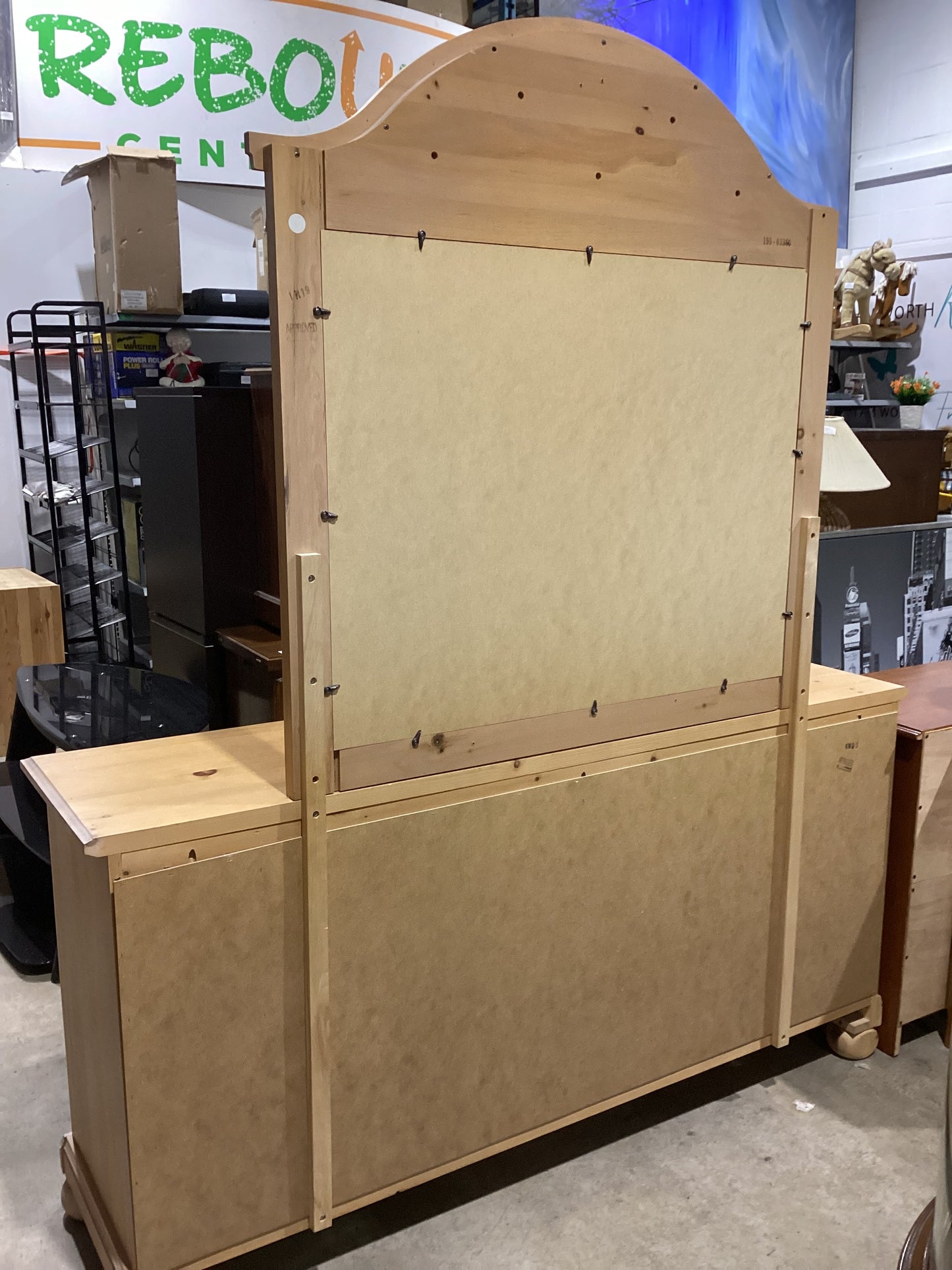 Wooden Dresser with Mirror
