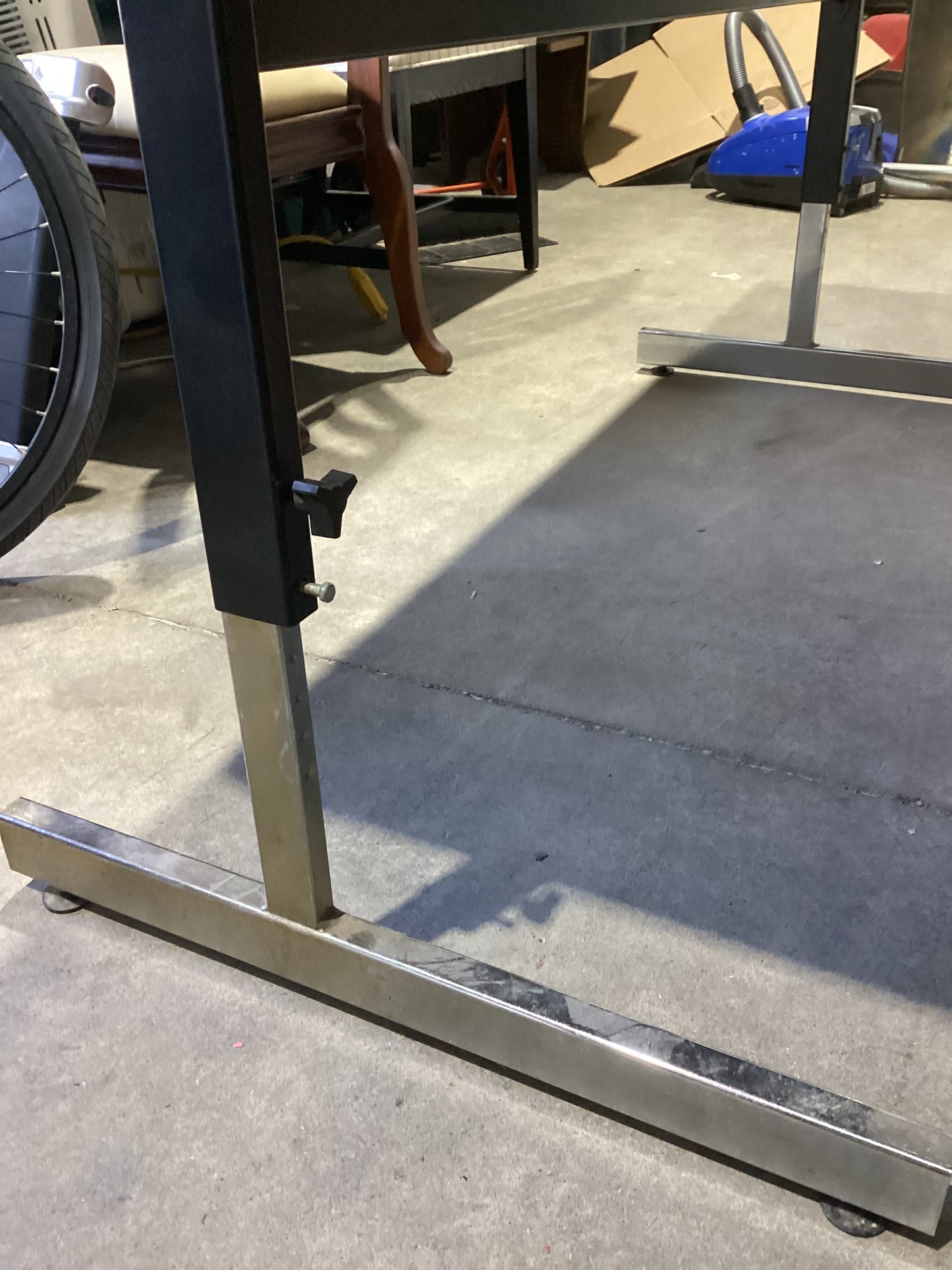 Adjustable Height Table - Brown