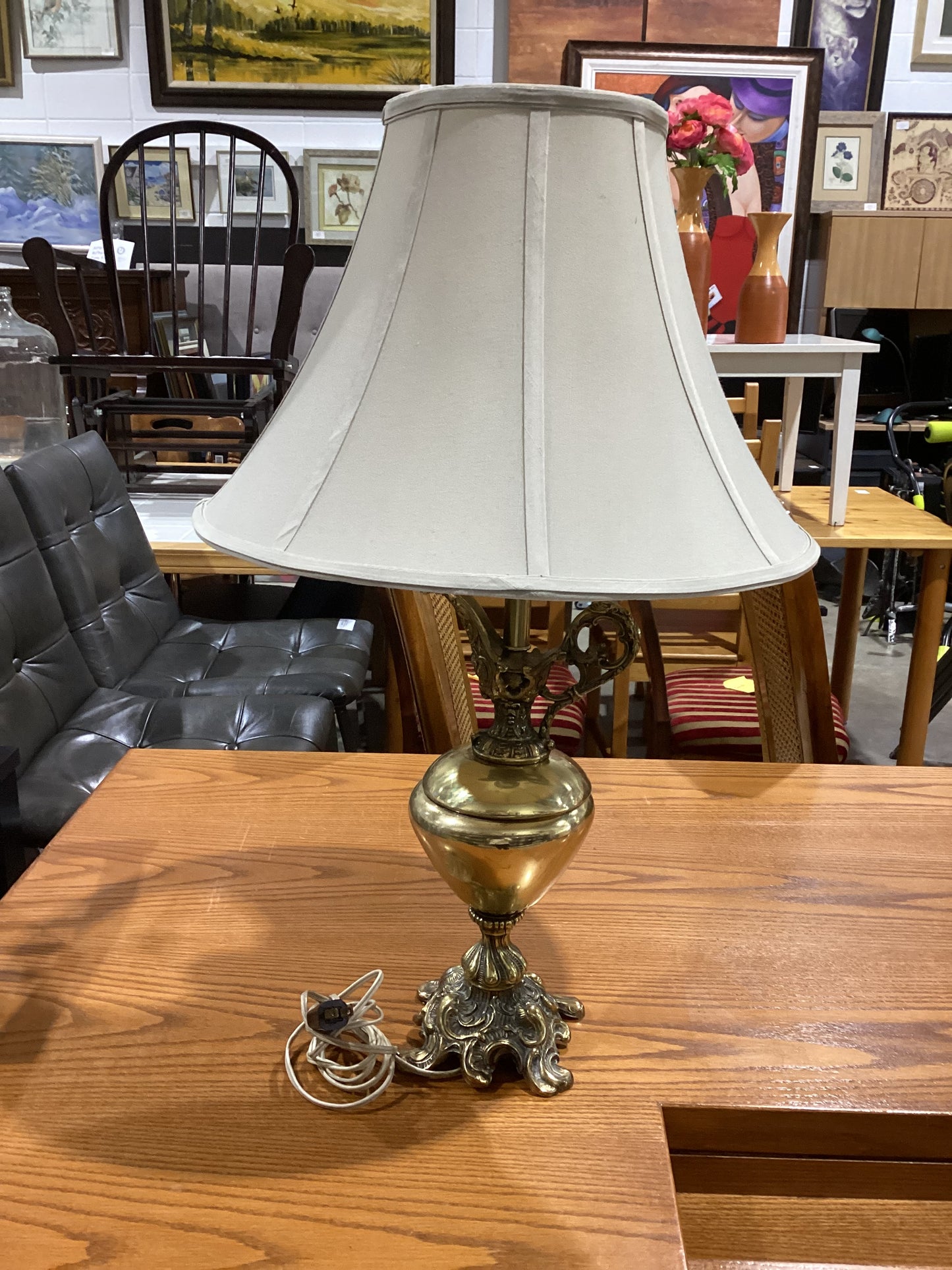 Vintage Brass Table Lamp